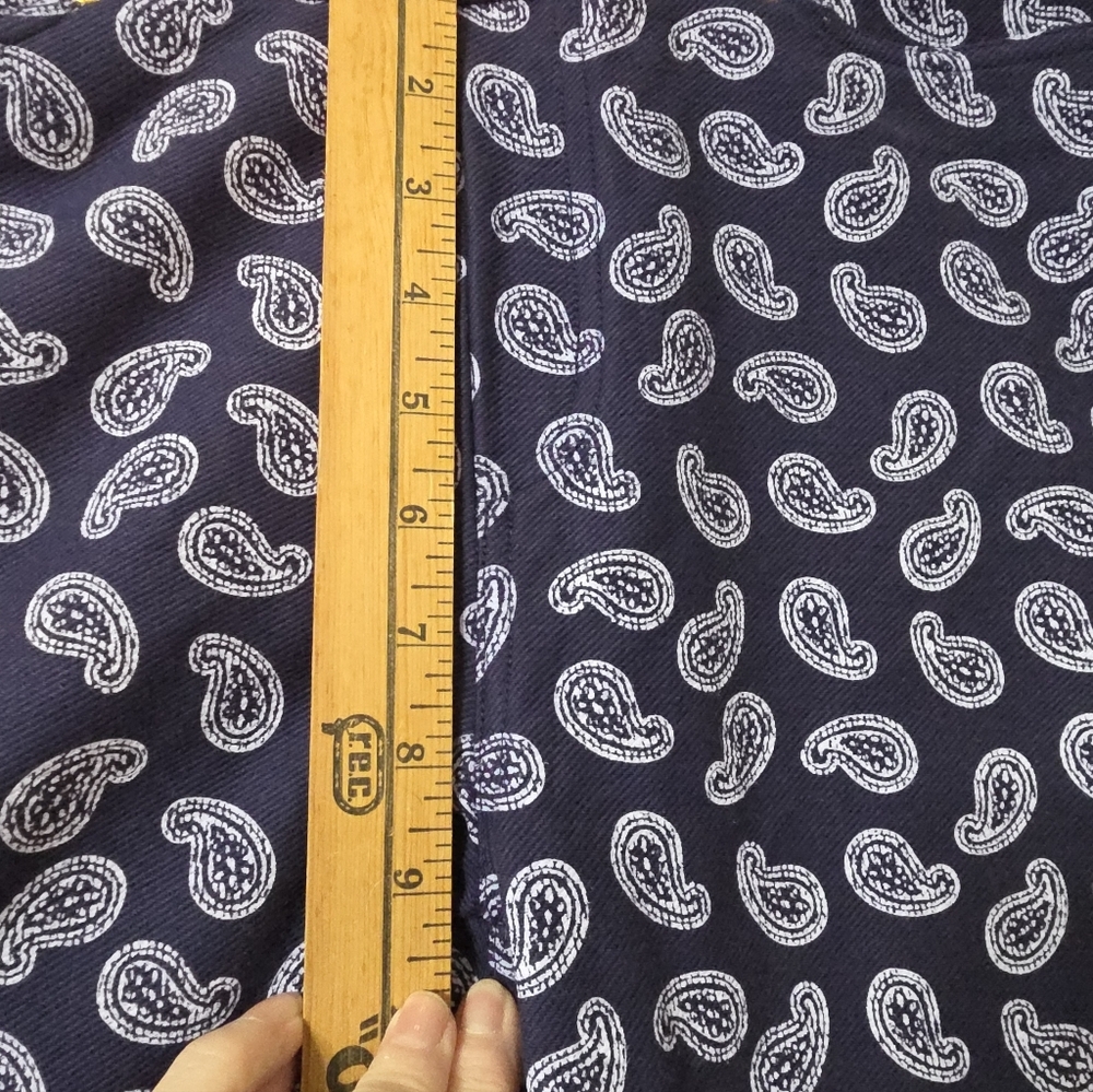 Michael Kors Blue Paisley 28x28 Women's Pull-On Pants Stretch - Picture 7 of 10